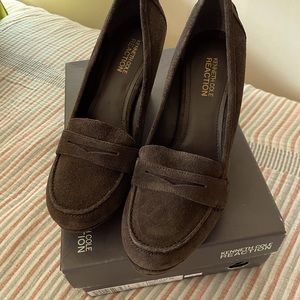 Brown suede wedges from Kenneth Coke Reaction